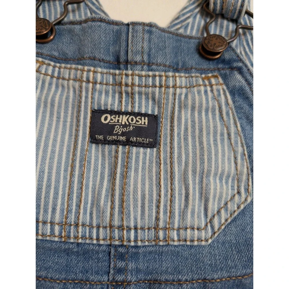 OshKosh Bgosh Toddler 18M Denim Hickory Stripe Vestbak Overall Blue GCL104576-SS